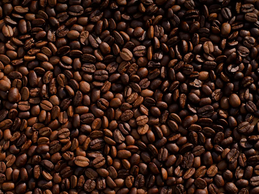 Frisch geröstete Kaffeebohnen, formatfüllend